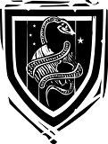Heraldic Shield World Serpent