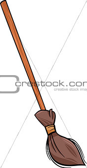 broom clip art cartoon illustration