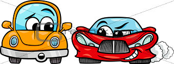 old automobile and sports car cartoon