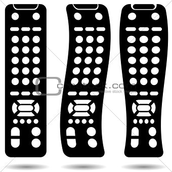 silhouettes of TV remote