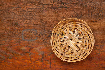 wicker basket tray abstract