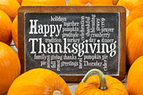 Happy Thanksgiving word cloud 
