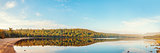 Panorama of Warren lake in the fall
