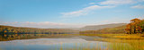 Panorama of Warren lake in the fall