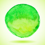Green vector isolated watercolor paint circle