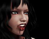 Portrait of vampire girl