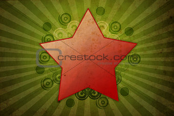 Grunge red star