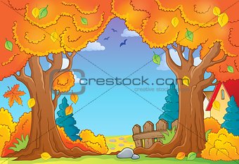Autumn tree theme composition 1