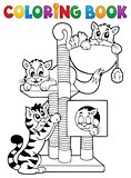 Coloring book cat theme 1