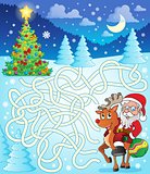 Maze 12 with Santa Claus and deer
