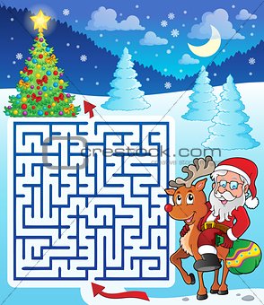 Maze 3 with Santa Claus and deer