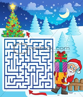 Maze 3 with Santa Claus and gifts