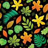 Seamless background with leaves 4
