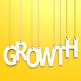 Growth word in yellow background