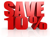Save 10 percent