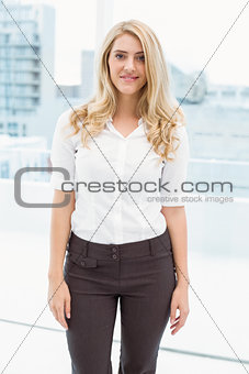 Beautiful young businesswoman in office