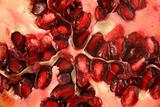 Pomegranate half macro background texture