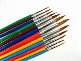 Colored paintbrushes