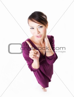 woman gesturing no no no