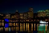 night time Portland Oregon waterfront