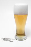 Beer and Car Keys - Drunk Driving Concept 