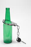 Beer, Keys and Handcuffs - Drunk Driving Concept 