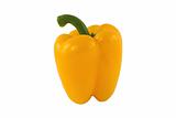 Isolated yellow pepper on white background