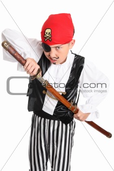 Snarling Pirate with sword