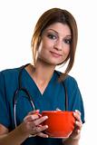Nurse with coffee