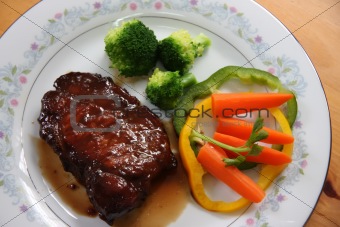 Porkchop with vegetables