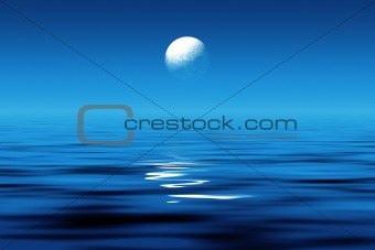 Moonlight at sea