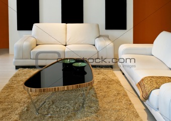 Sofa and table