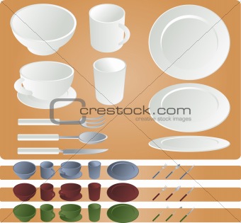 Dining set illustration