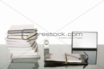 Studying or Working desk with blank calendar