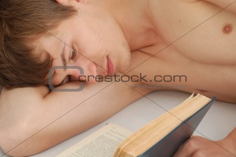 reading in a bed
