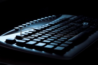 keyboard in dark 