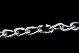 Chain links on black