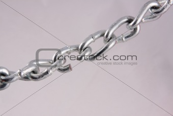 Broken chain on white