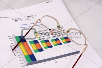 Project range of returns financial chart
