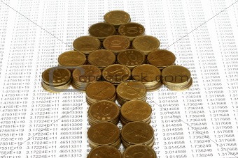 Coins in Arrow Stack 