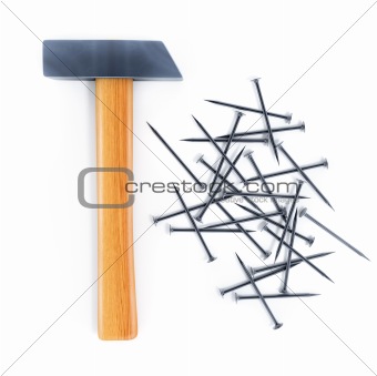 Hammer tool and nails