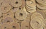 Ancient Chinese Coins in a Pile
