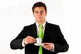 businessman with coffe