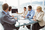 Business people in board room meeting