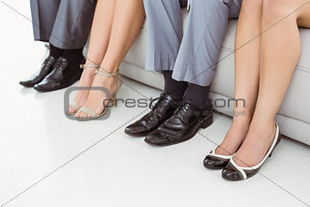 Low section of executives waiting for interview