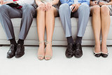 Low section of executives waiting for interview
