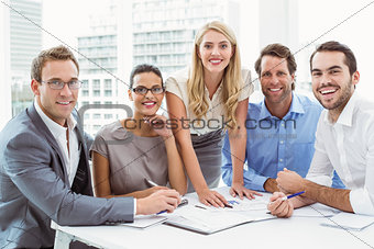 Portrait of business people at office