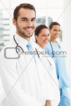 Smiling doctors at medical office
