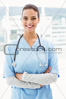 Portrait of a smiling confident female doctor
