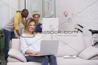 Casual colleagues at work in office